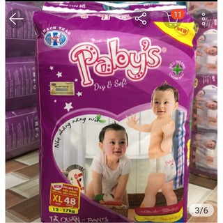 Bỉm quần XL48 miếng / XXL42 miếng .Giảm giá 1 gói đại bỉm quần đại Pabys