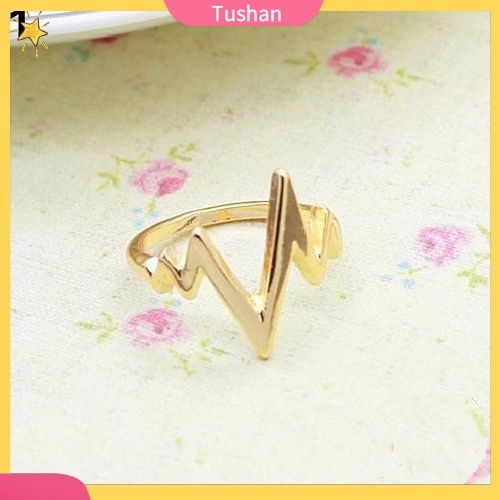 Nhẫn hình mũi tên zigzag bằng hợp kim thời trang unisex