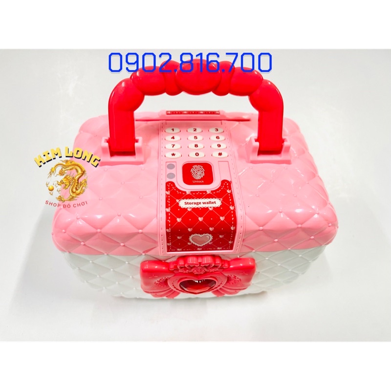 Đồ chơi két sắt mini mở cửa tự động cho bé hình Doremon - Elsa - Ngựa pony - hồng hạc