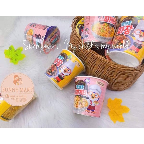 Mì ly tương đen-spaghetti Hàn Quốc Pororo 65g
