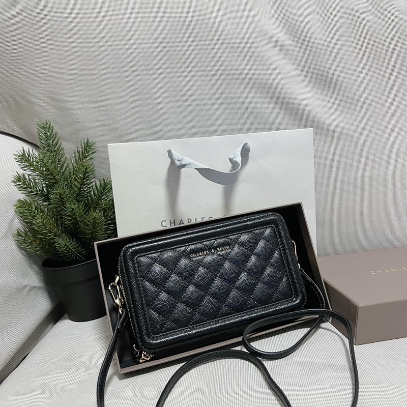 Túi hộp CNk Quilted Long Wallet