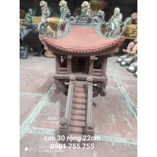 Tiểu Cảnh Chùa 1 Cột size to,Mô hình Chùa một cột Gốm Bát Tràng loại 1