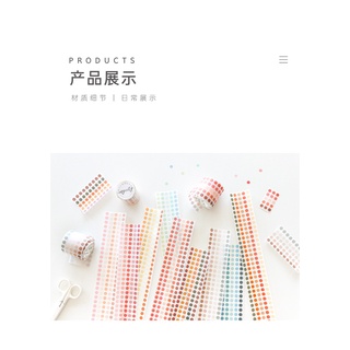 Cuộn nhãn dán chấm bi washi tape trang trí