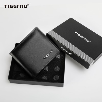 Tigernu 8006 Ví Ngắn Gập Đôi Chống RFID Kèm Hộp Đựng Cao Cấp