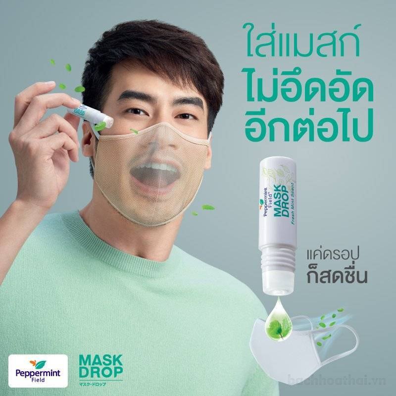 Ống hít thông mũi Peppermint Field Mask Drop dùng cho khẩu trang