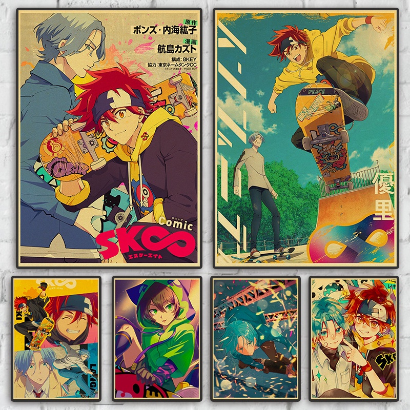 Áp Phích Dán Tường Trang Trí Hình Anime Sk8 The Infinity Retro