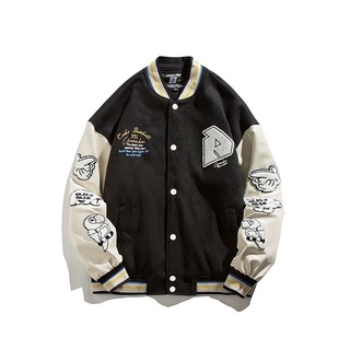 Áo Varsity Jacket Chất Dạ Họa Tiết Thêu hàng cao cấp kèm video thật