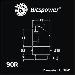 Đầu Nối Dài Mũi Khoan 90 Độ Bitspower G1 4 Bp-ft-90r | BigBuy360 - bigbuy360.vn