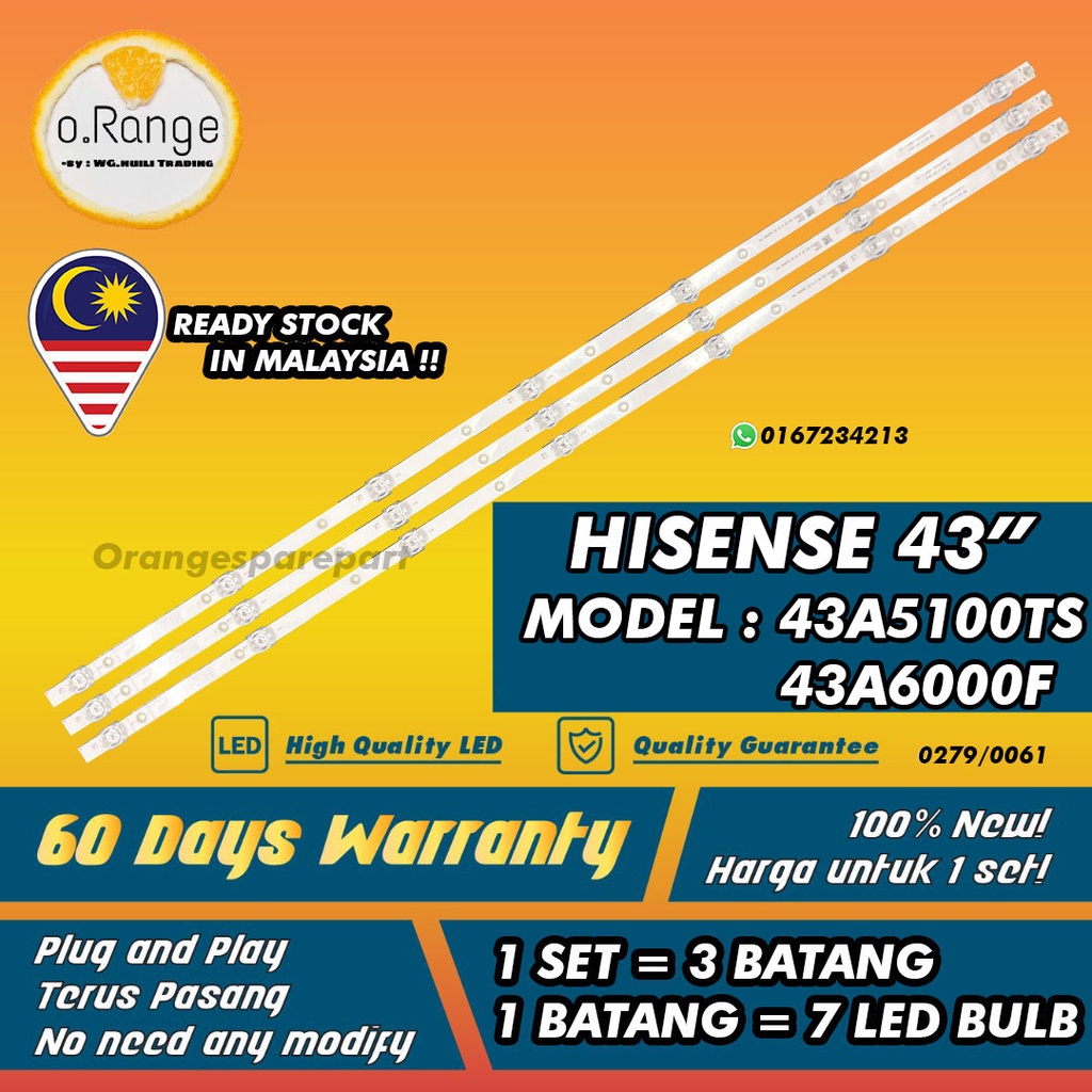 / 43 "43A5100TS 43A6000F ĐÈN HISENSE 43 INCH ĐÈN LED TV 43A5100 43A6000 Mlb10 /"
