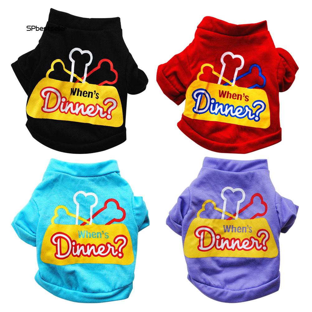 Áo in chữ/hình khúc xương đáng yêu dành cho thú cưng