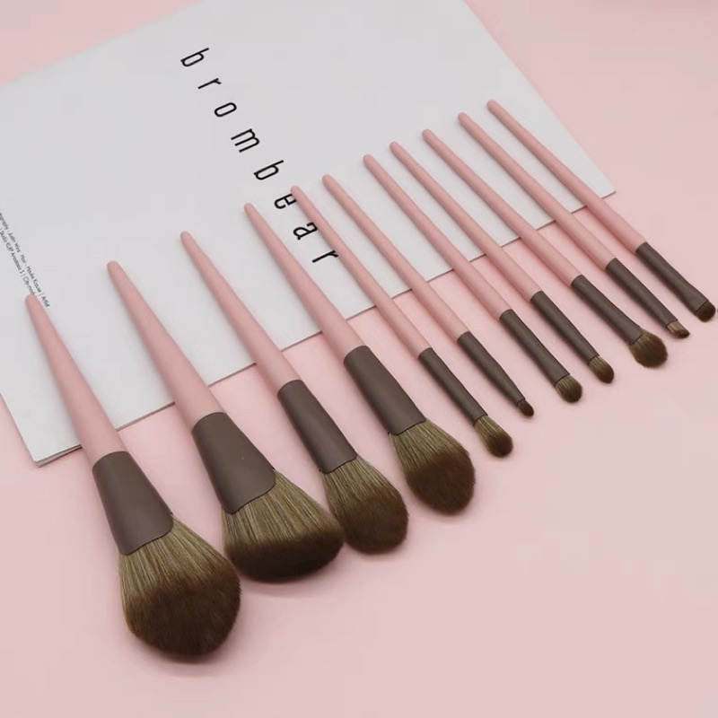 Bộ cọ trang điểm 11 cây màu hồng makeup chuyên nghiệp