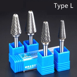 L kiểu Mũi mài hợp kim vonfram chân 6mmTungsten Carbide Burrs Rotary Burr Mata Porting Tool
