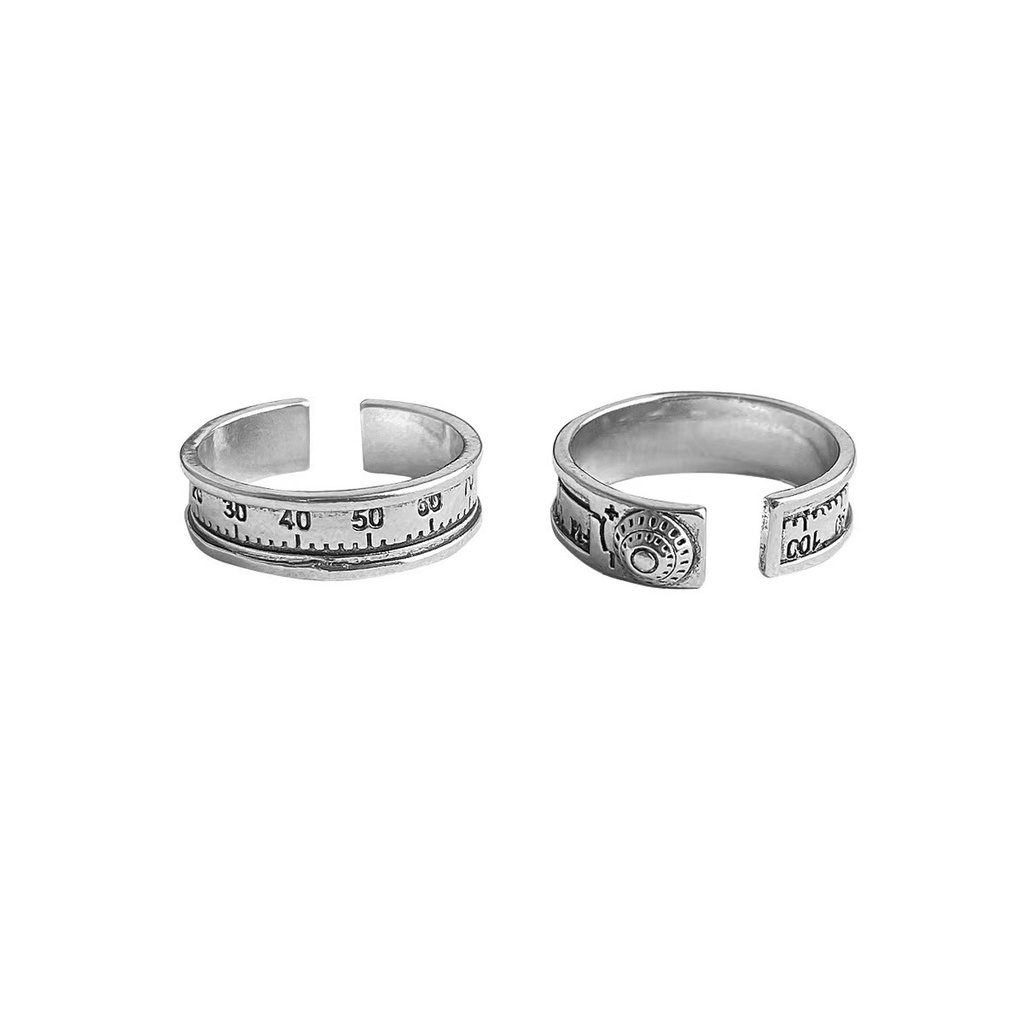 Nhẫn họa tiết chữ số đơn giản thời trang cho cặp đôi 191057