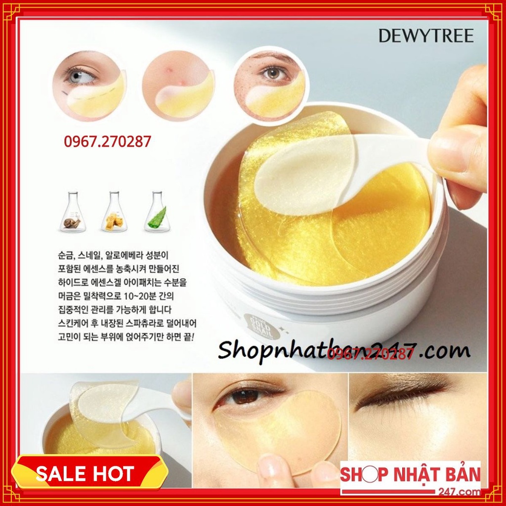 [Giá tốt] Mặt nạ mắt DewyTree Prime Gold Snail Eye Patch - Chính hãng