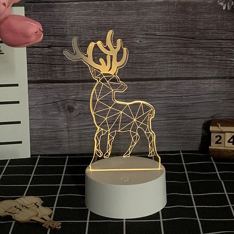 Nâng Cấp Đèn LED 3D meja Acrylic Màn Hình Hiển Thị Usb Làm Quà Tặng Sinh Nhật / Đám Cưới / Giáng Sinh / Valentine