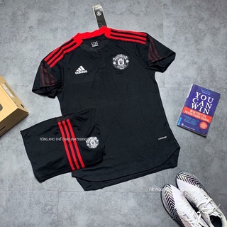 Bộ quần áo đá banh CLB MU Training mài đen mùa 2021 hàng cao cấp thailand