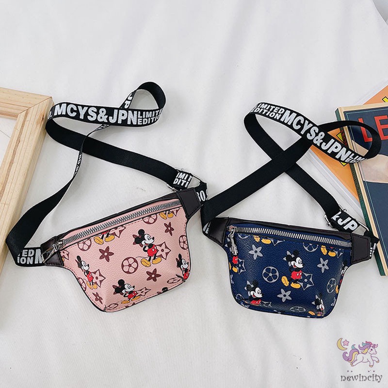 Túi đeo chéo trước ngực in họa tiết hoạt hình phong cách Hàn Quốc đáng yêu dành cho trẻ em