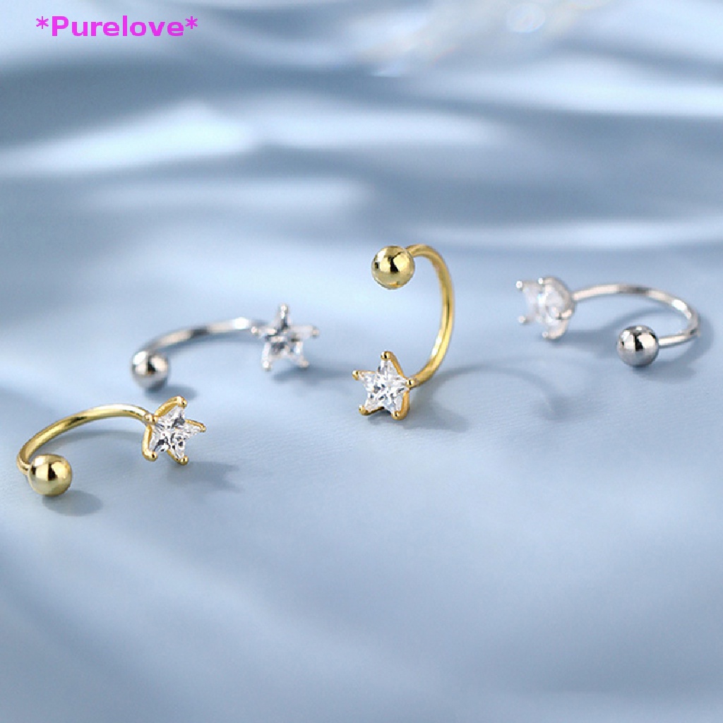 Set 2 Khuyên Tai Đính Đá Pha Lê Bằng Thép Không Gỉ Phong Cách Hàn Quốc Cho Nữ Mới