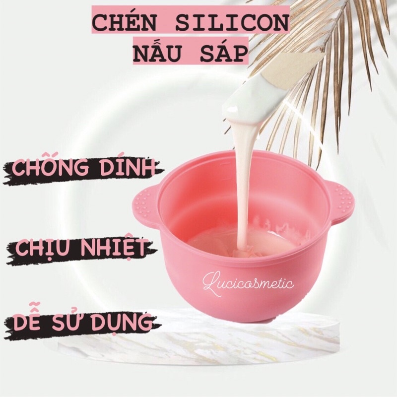 Chén silicon nấu sáp wax lông cao cấp tiện lợi , dễ sử dụng , nhỏ gọn và bền , lucicosmetic.vn