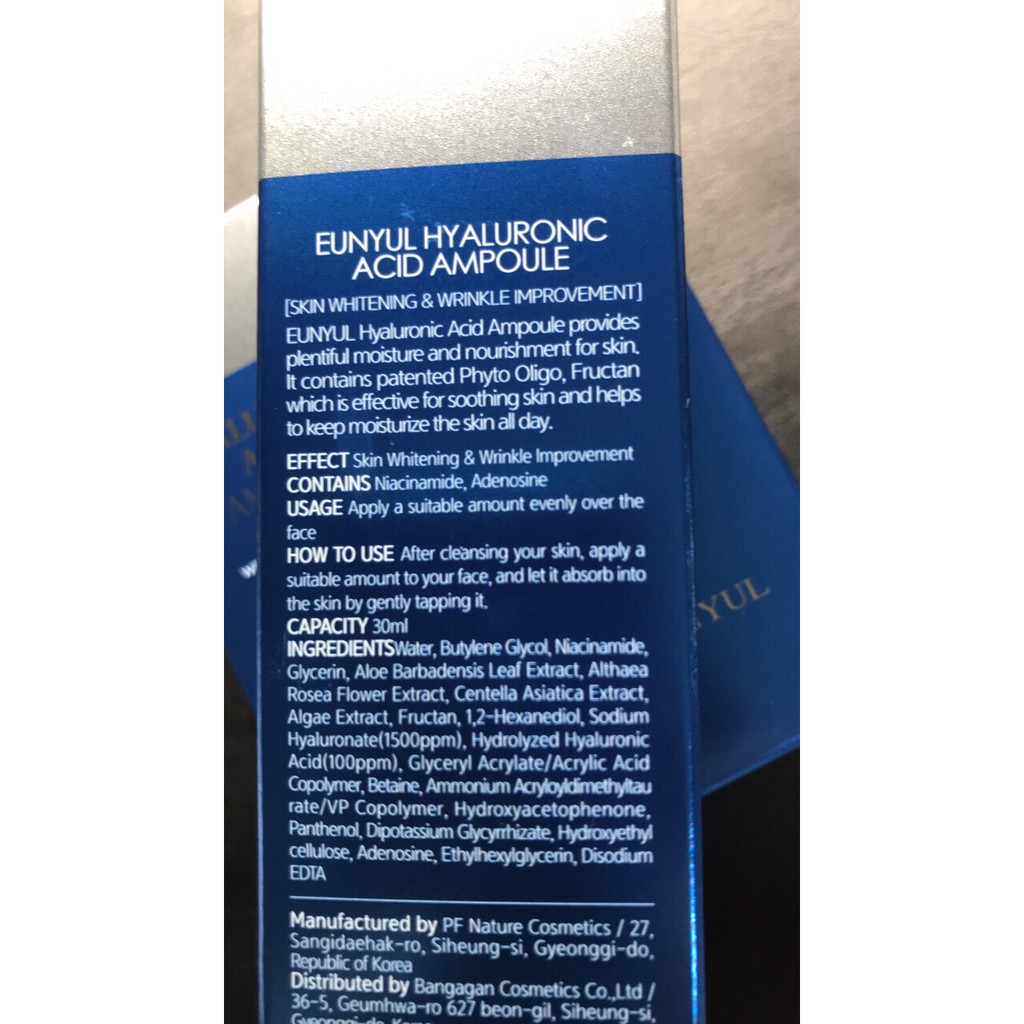 Tinh chất cấp ẩm EUNYUL HYALURONIC ACID AMPOULE 30ml
