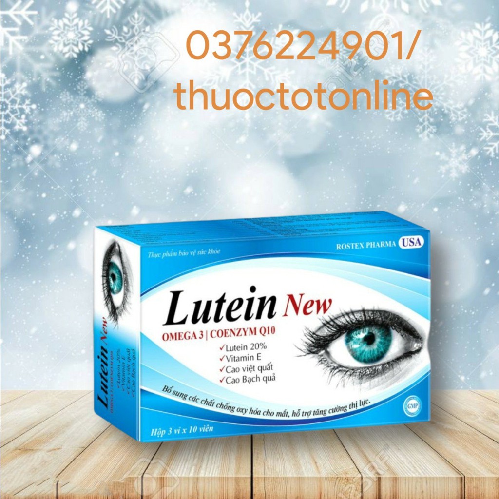 Viên uống bổ mắt Lutein New - 3 vỉ * 10 viên (Hộp)