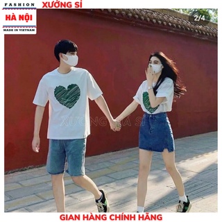 Áo đôi nam nữ TRÁI TIM , đồ đôi unisex trẻ trung cá tính