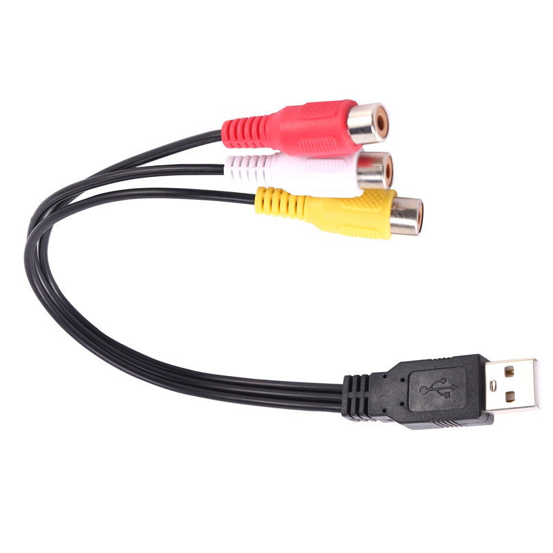 1 Dây Cáp Chuyển Đổi Âm Thanh Từ Đầu Usb Sang 3 Cổng Rca Cho Hdtv Tv