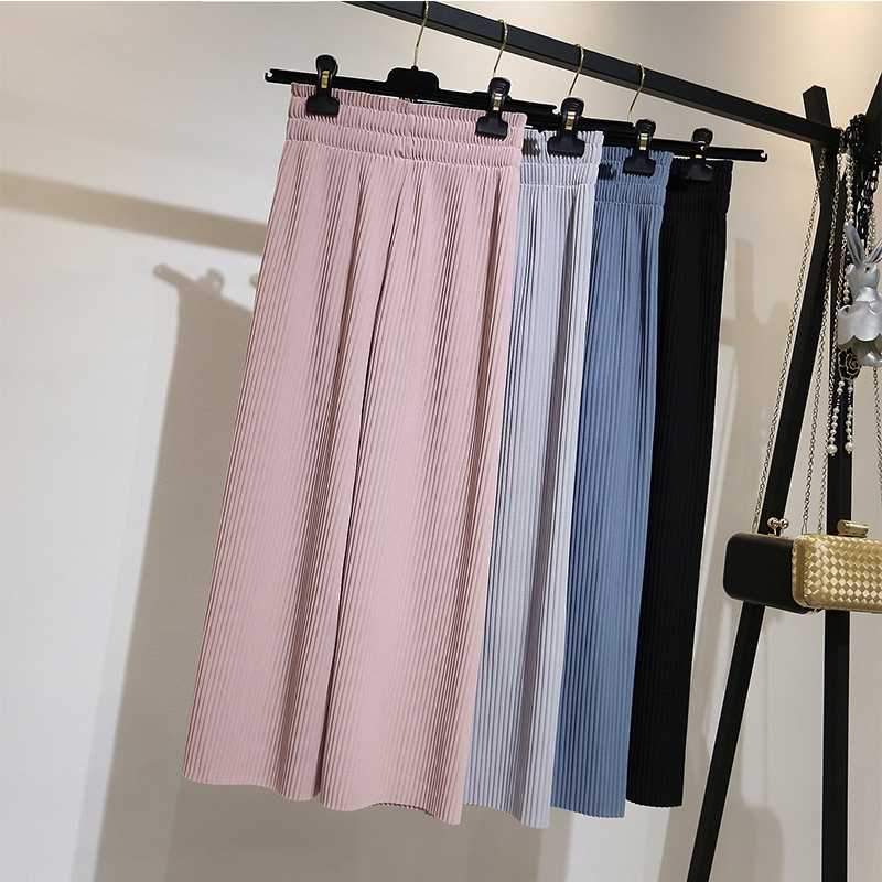 Quần Dài Ống Rộng Dáng Suông Xếp Ly Thiết Kế Dễ Thương Cho Nữ | BigBuy360 - bigbuy360.vn