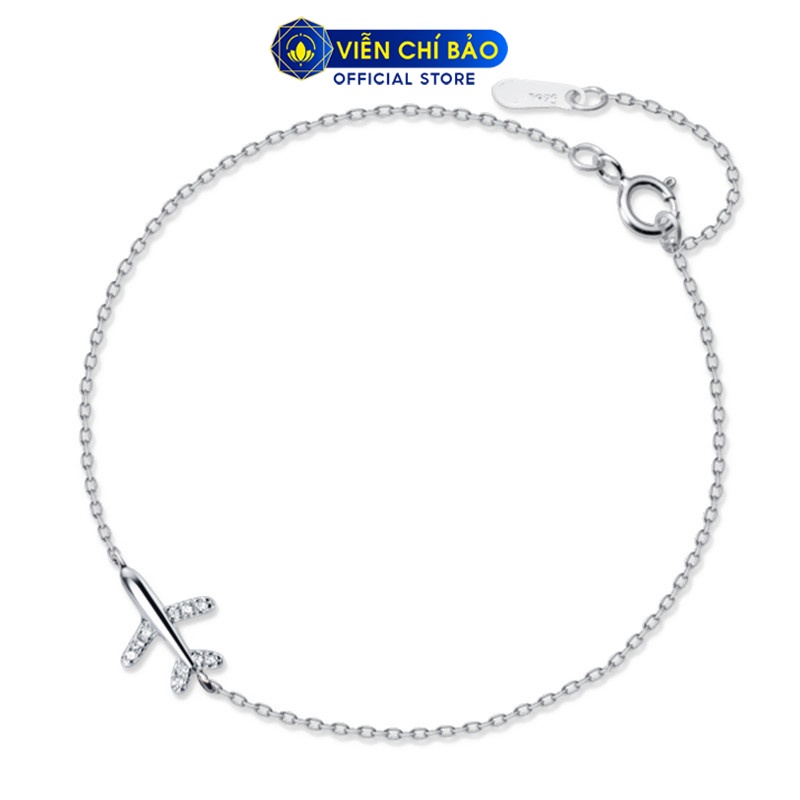 Lắc tay bạc nữ hình máy bay chất liệu bạc 925 thời trang phụ kiện trang sức nữ thương hiệu Viễn Chí Bảo L400715x1