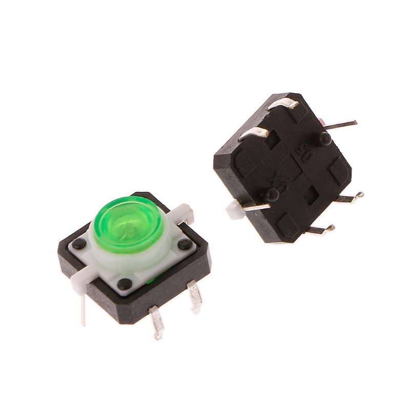 Set 10 Công Tắc Nhấn Đèn LED 5 Màu 12x12x7.3mm