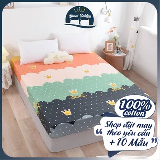 Ga Giường Và Vỏ Gối Cotton Bo Chun Mùa Hè Thoáng Mát,  Bộ Ga Gối Nhiều Họa Tiết