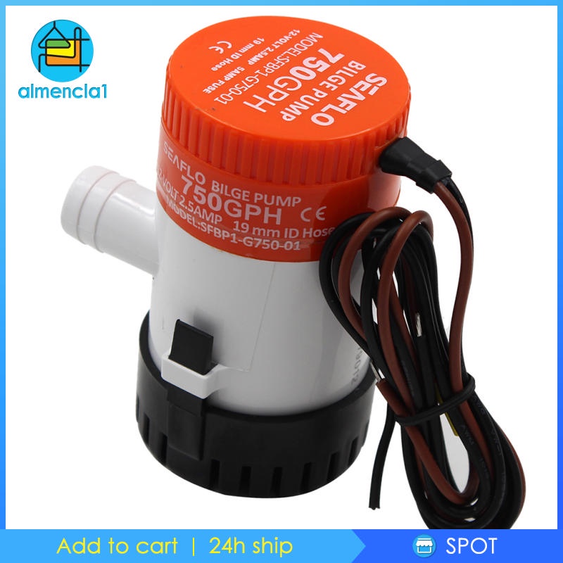 Máy bơm nước chìm 12V 750 GPH 2.5A
 | BigBuy360 - bigbuy360.vn