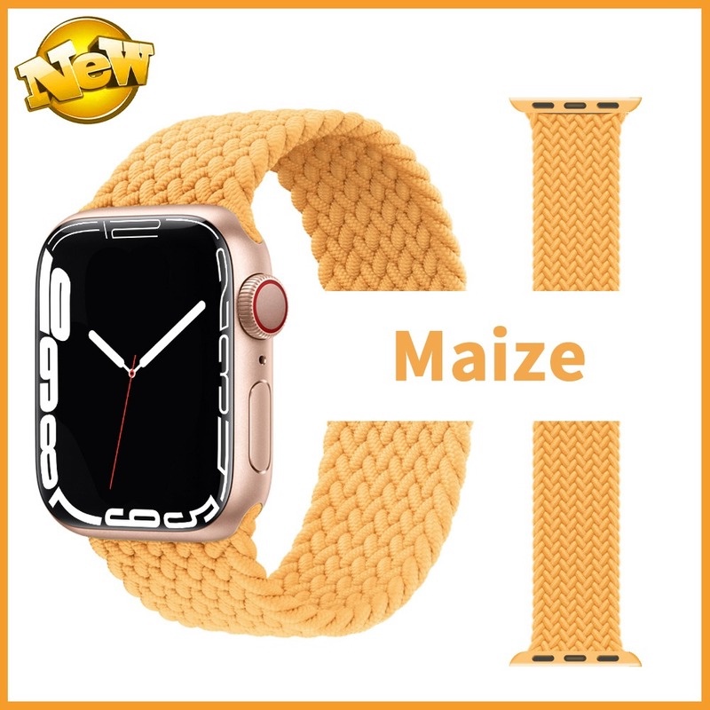 Dây Đeo Đồng Hồ Dạng Bện Co Giãn 44mm 40mm 41mm 45mm Series 7 6 5 4 3 2 1 42mm 38mm