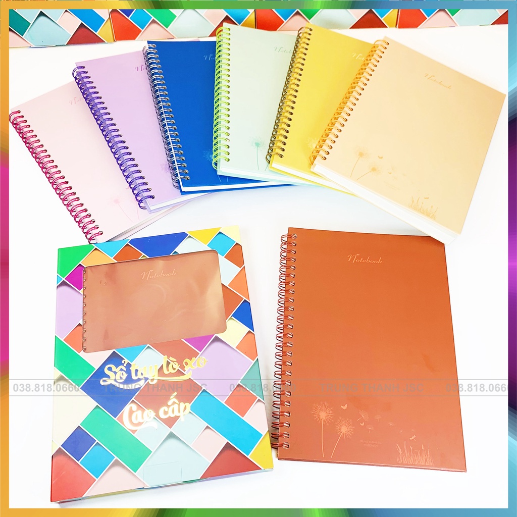 Sổ Bullet Journal - A5 Gáy lo xo bìa cứng cao cấp - Màu Pantone - 120 trang