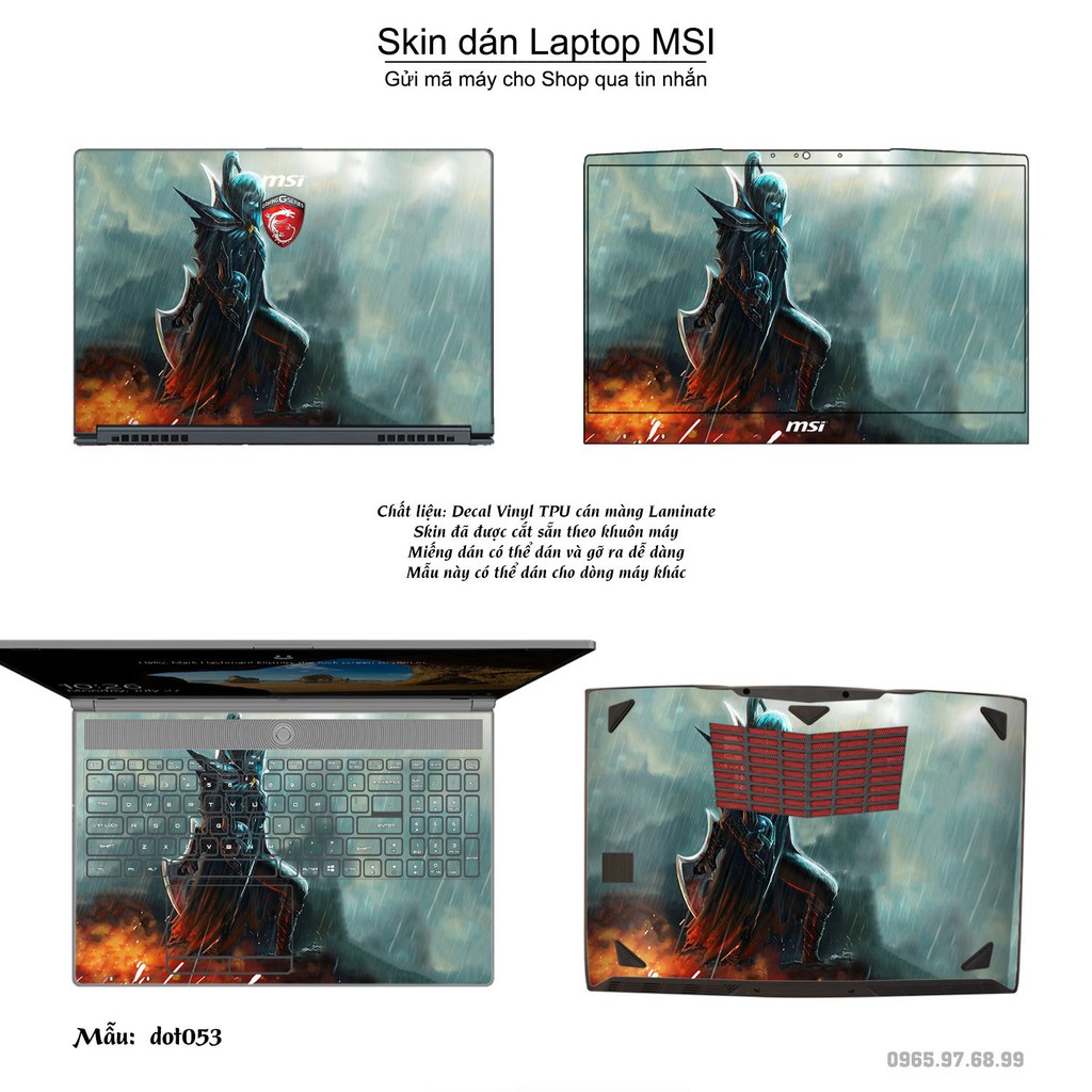 Skin dán Laptop MSI in hình Dota 2 _nhiều mẫu 9 (inbox mã máy cho Shop)