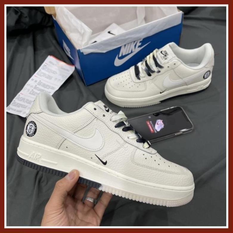 [FreeShip+ Hàng Xịn] GIÀY AF1 BROOKLYN CREAM SIÊU CẤP, GIẦY AF1 TRẮNG KEM ÂM DƯƠNG DÂY HAI MẦU