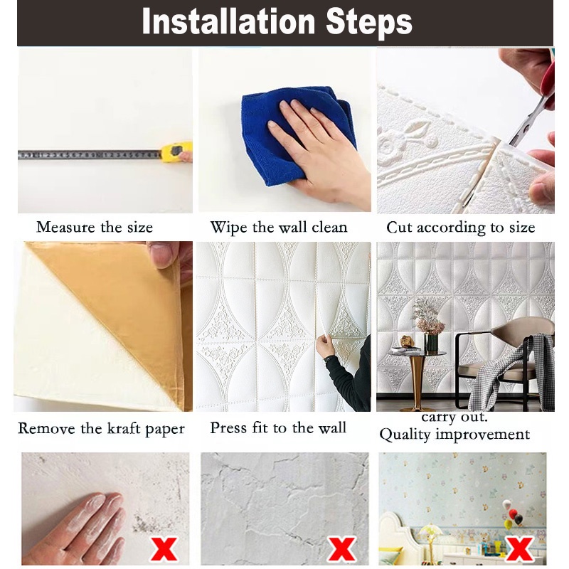 Giấy Dán Trần Nhà Tự Dính 3D Chống Thấm Nước Trang Trí Đa Ứng Dụng