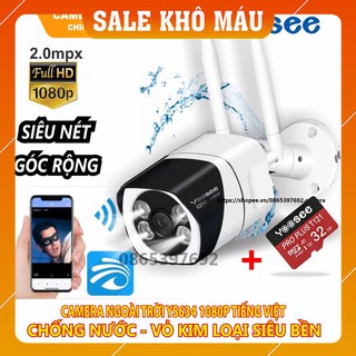 [FreeShip - 7 Ngày đổi trả] Camera Ip YooSee Ngoài Trời Y634 FHD 1080P - Vỏ Kim Loại