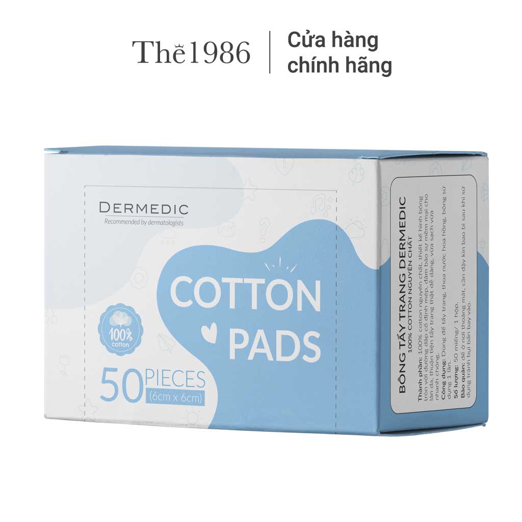 Hộp bông tẩy trang Dernedic 50 miếng