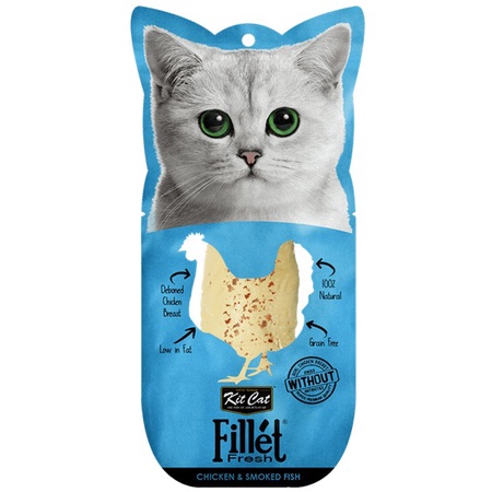 Thịt Phi Lê Cá và Gà KitCat Fillet Cho Mèo 30g