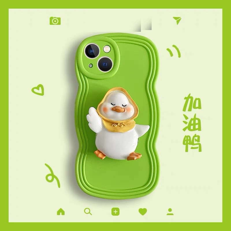 Ốp Điện Thoại IMD In Hình Vịt Hoạt Hình Cho iphone 13 pro max 12 pro max 11 pro max xs max xr x