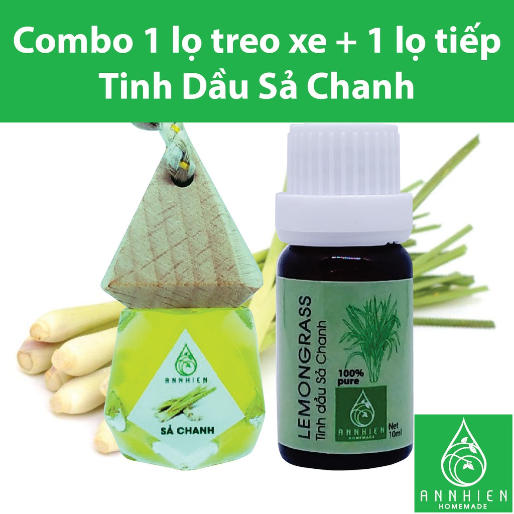 Combo 1 tinh dầu treo xe ô tô + 1 lọ tiếp tinh dầu 10ml