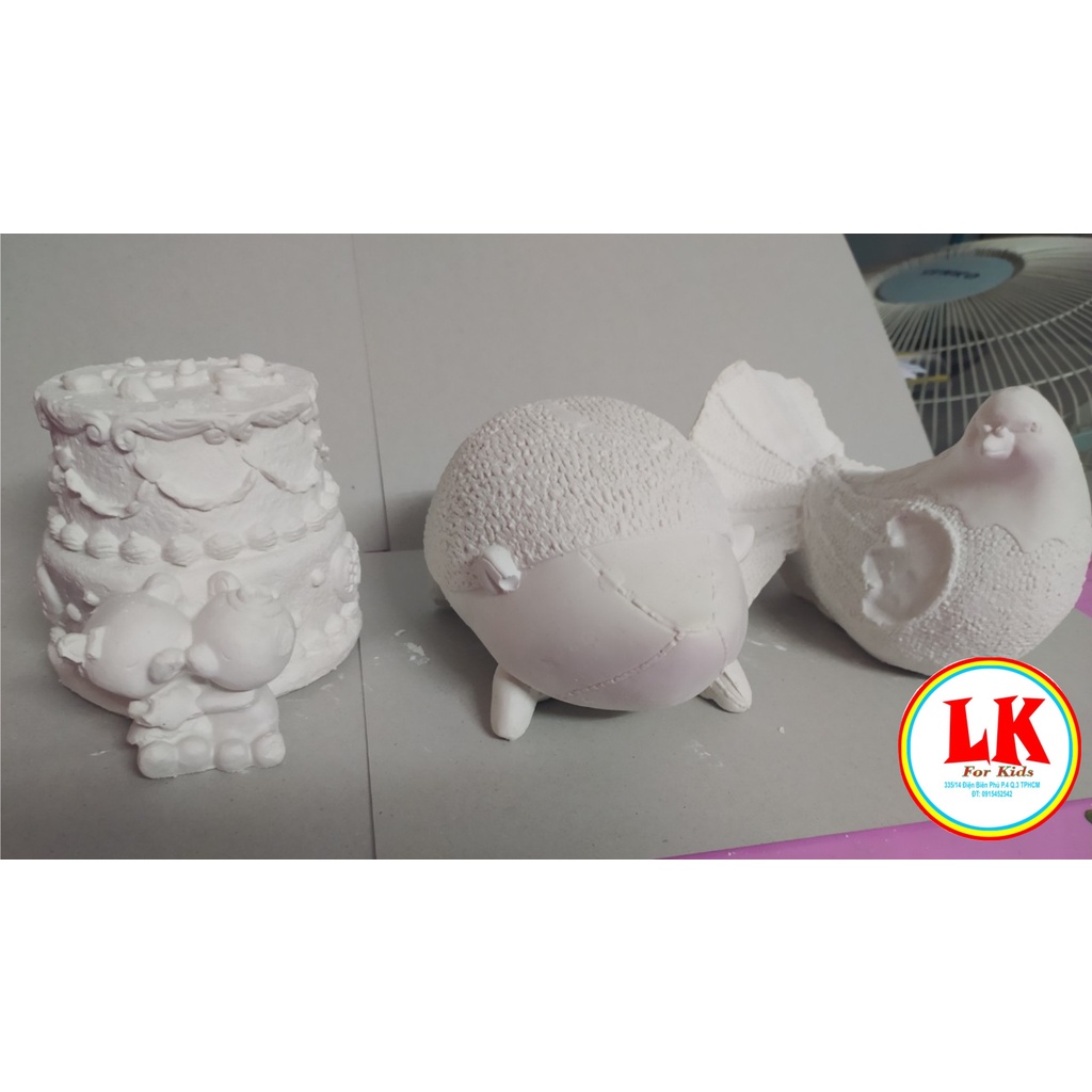 tượng tô màu loại lớn (18cm) dành cho bé- không màu