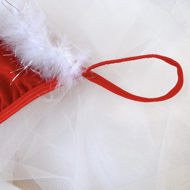 SẴN HÀNG GIAO NGAY BK035 -Đồ Lót Nhung Đỏ Gợi Cảm - Nội Y Cho Đêm Noel Nóng Bỏng - Cosplay Christmas Sexy -Cẩmlưu