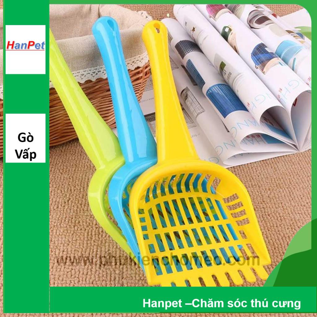 Xẻng Hót phân mèo cao cấp (- 4711800) xúc cát mèo size lớn 27x10cm Màu ngẫu nhiên