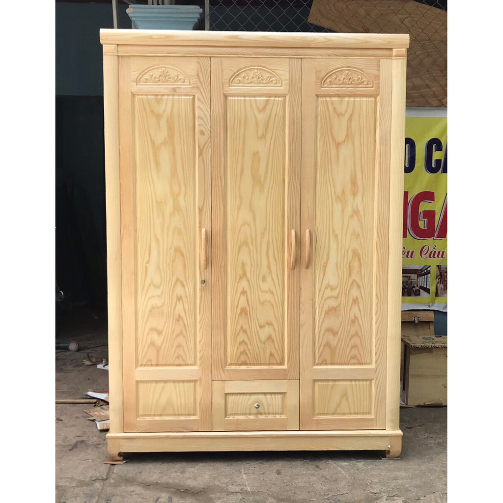Tủ gỗ để quần áo , gỗ tự nhiên - tủ áo sồi TA 03