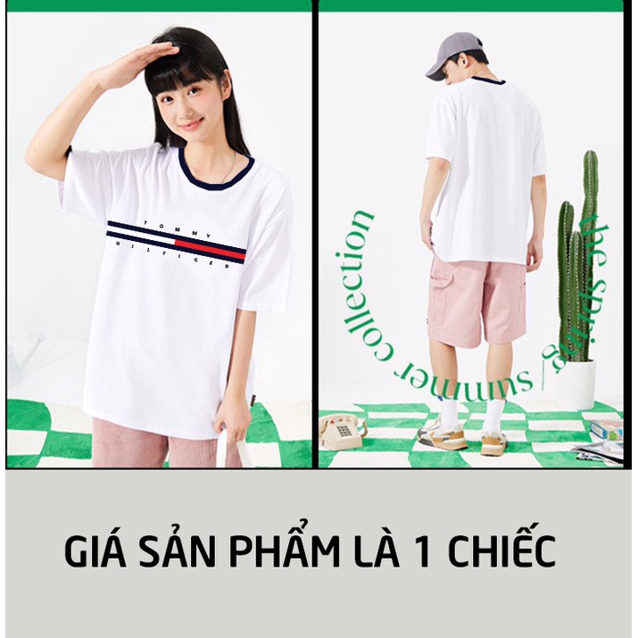 Áo đôi thun cặp nam nữ tay lỡ Unisex Tom form rộng vải cotton tình yêu ALALA