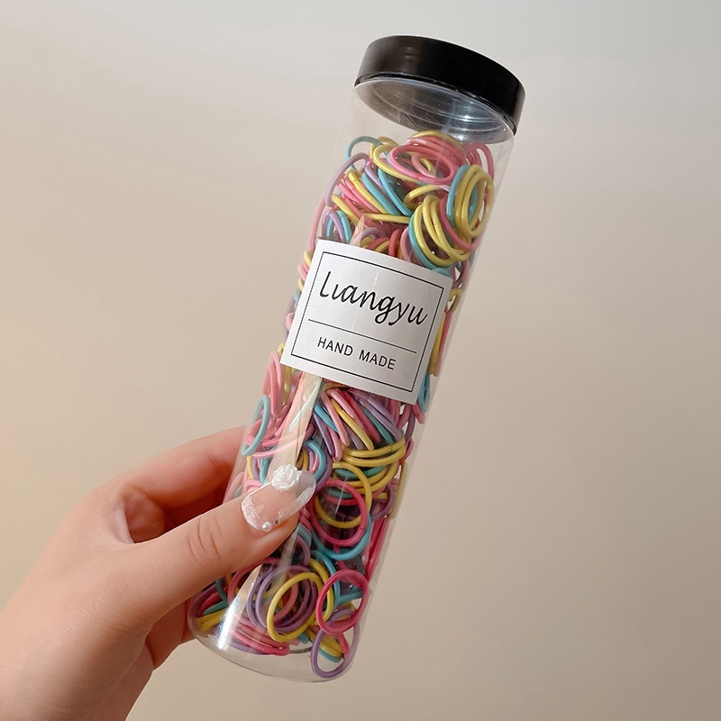 Set 300 Dây Buộc Tóc Co Giãn Nhiều Màu Sắc Dễ Thương Cho Bé