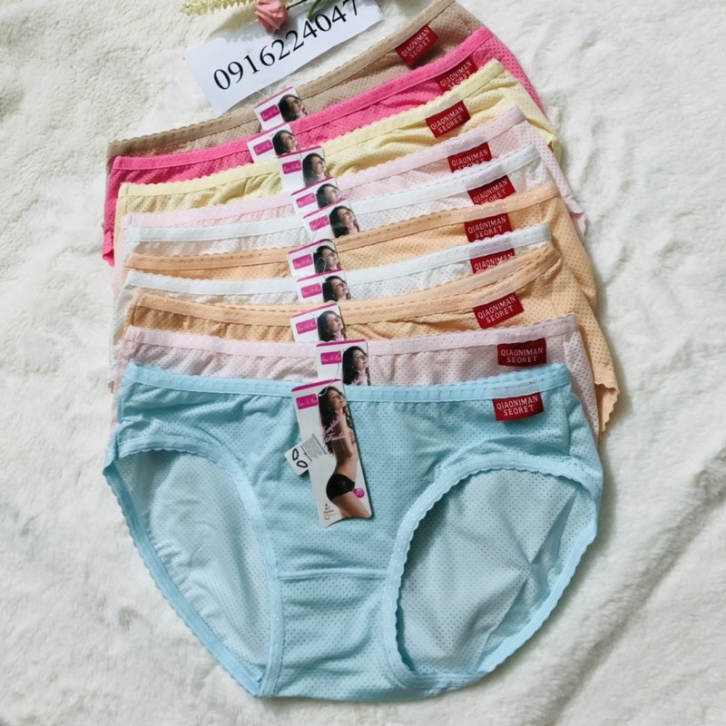Set 10 quần lót nữ thun lạnh thông hơi, quần chíp nữ điều hoà cực mát