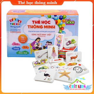 Thẻ học thông minh song ngữ Anh Việt 16 chủ đề (416 thẻ) - Giáo dục sớm GLENN DOMAN